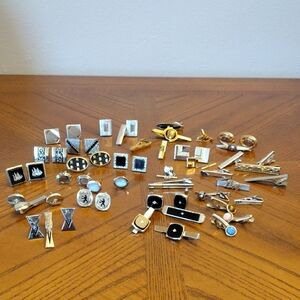 Cuff Links Tie Tacks Bars Spiedel Swank Correct Hickok Anson Swank Sterling Vtg